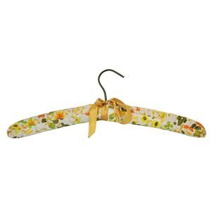 Vintage Floral Padded Hanger Satin Closet Decor Retro 60s 70s Flower Hippie MCM